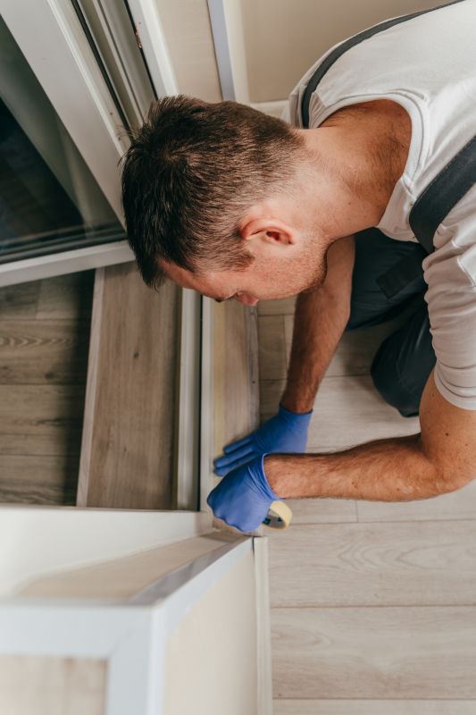 Handyman Installing a Door